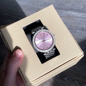 Michael Kors silver watch with crystal details